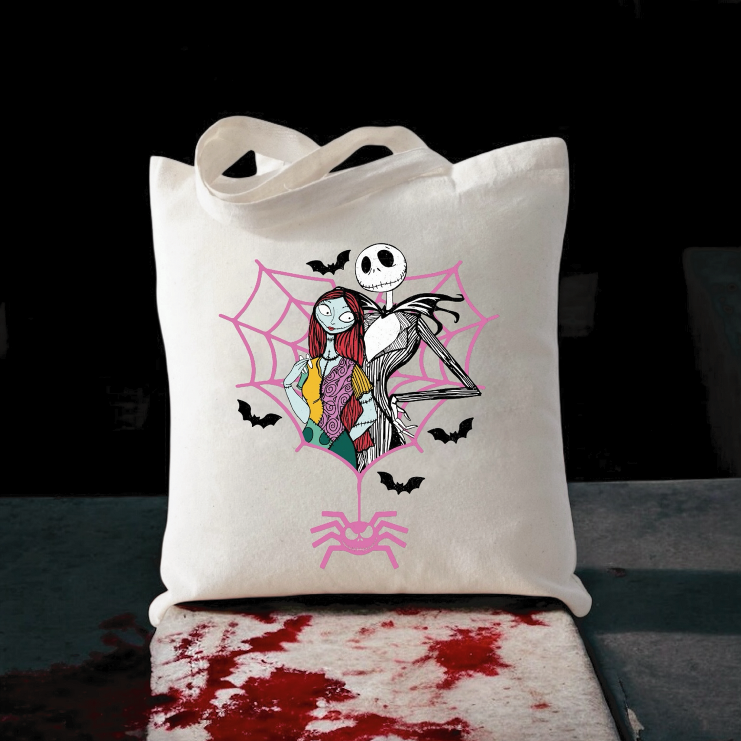 Jack & Sally Canvas Tote Bag
