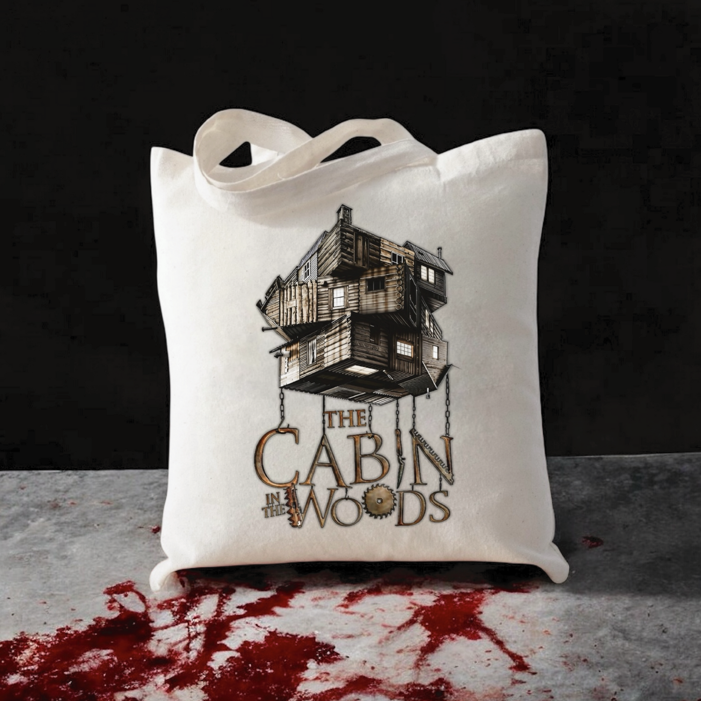 Cabin in The Woods Canvas Tote Bag