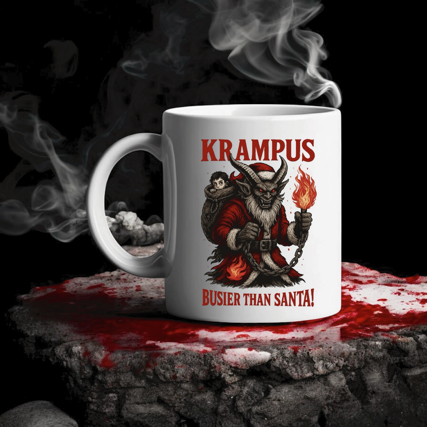 Krampus Busier Than Santa Mug