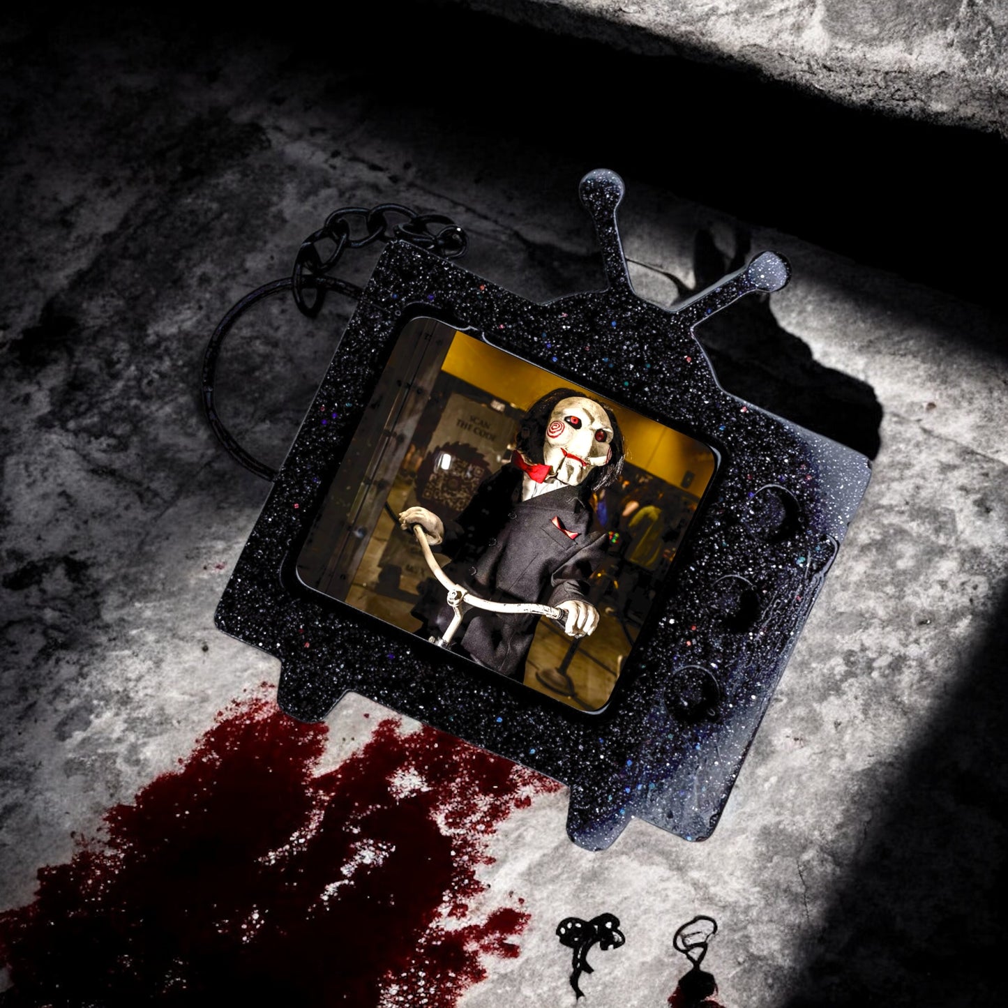 Saw Billy Tricycle TV Keychain