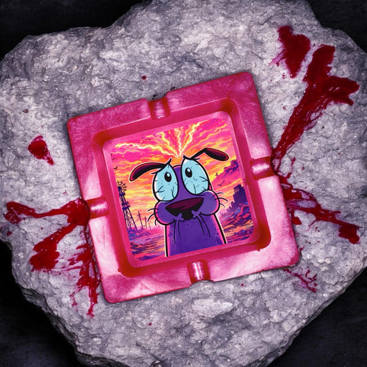 Courage The Cowardly Dog Pink Ashtray