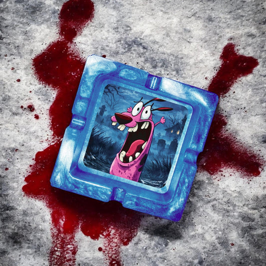 Courage The Cowardly Dog Blue Ashtray