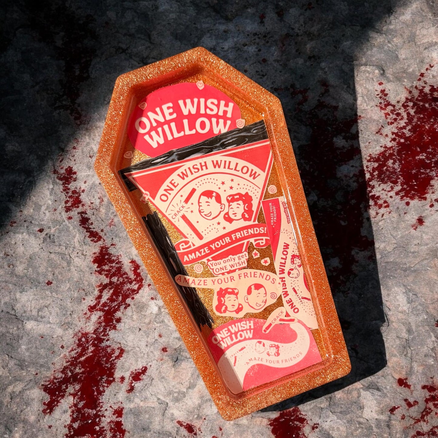 One Wish Willow Coffin Trinket Tray